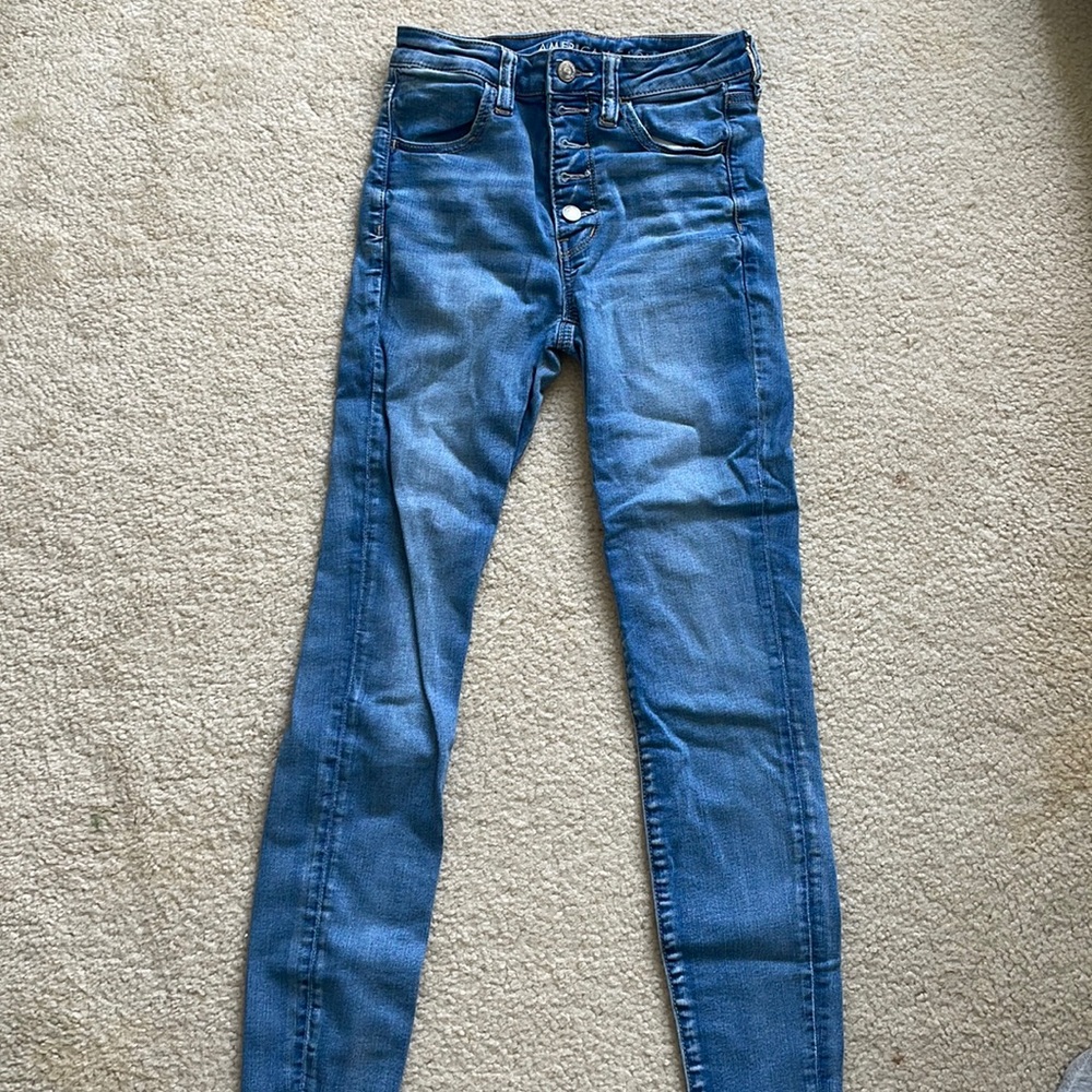 American Eagle skinny jeans button down